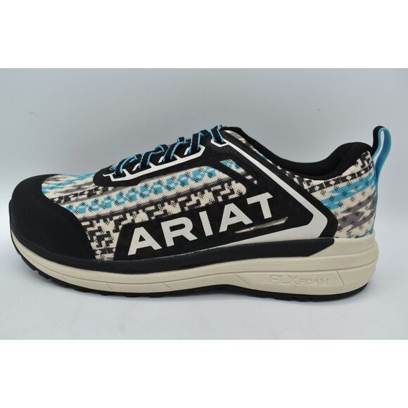 Ariat Womens Size 10 Outpace CT Comp Toe Turquoise Aztec EH Safety Shoes - Picture 6 of 13